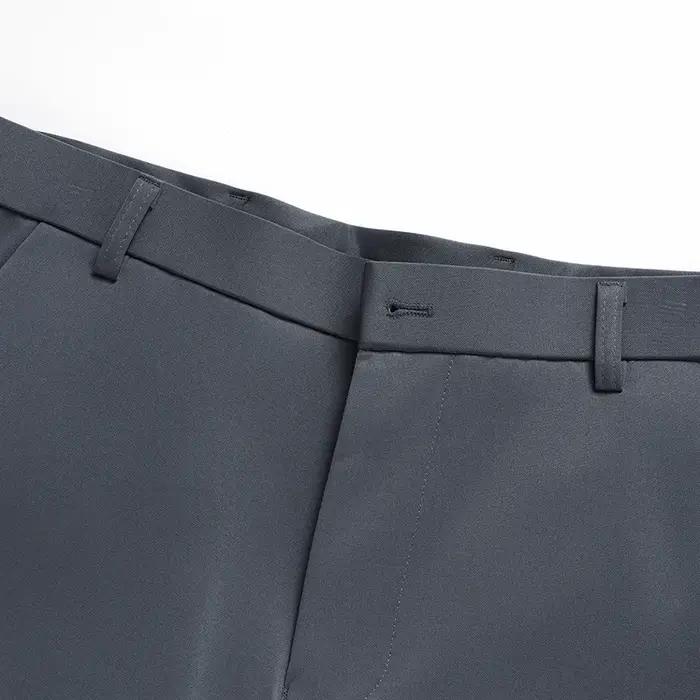 Pantalon d'été pour hommes, fin, droit, extensible, décontracté, sans Trace, sans repassage, tissu s