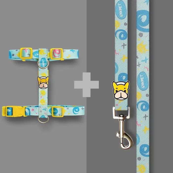 Ensemble de harnais et laisse pour petits chiots en nylon personnalisable pour promenades en toute saison pour chiot occasions spéciales