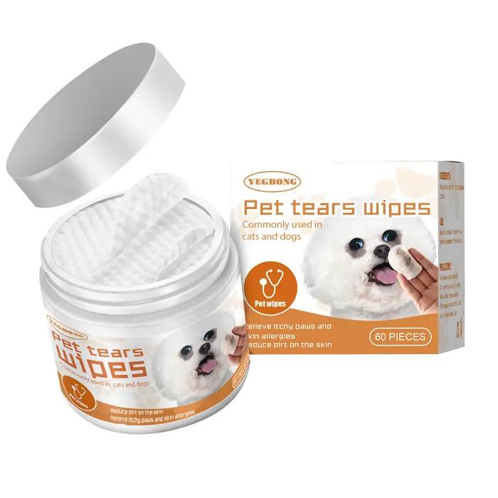 Lingettes nettoyantes pour les yeux des animaux de compagnie