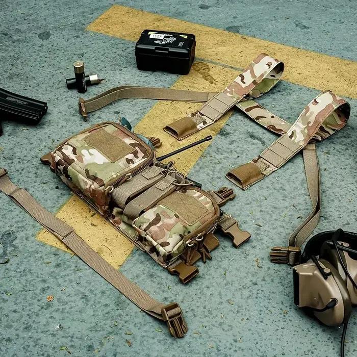 Gilet de poitrine tactique, sac de plate-forme, gilet d'entraînement sur le terrain, sangle de Camou