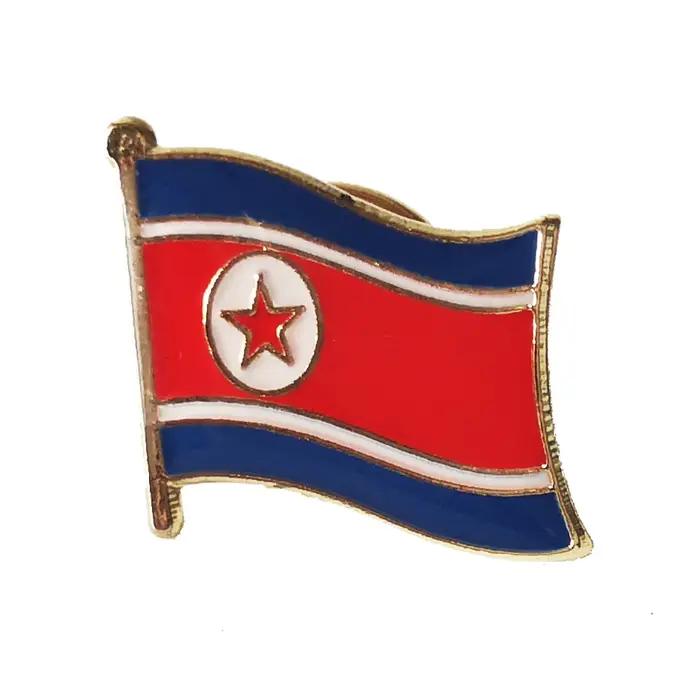 Épingles à revers drapeau national de Corée du Nord badge souvenir broche élégante pour femme occasions spéciales patriotisme trousseau de mariage cadeau unique