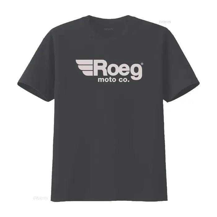 T-shirt avec logo Roeg ROE0075 vintage, délavé, extensible, doux, polyvalent, décontracté, pour homm