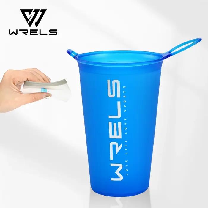 Tasse d'eau de sport pliable de 200ml, 1 pièce, pour Marathon, course à pied, tasse d'eau douce pliante, petite et légère, facile à transporter