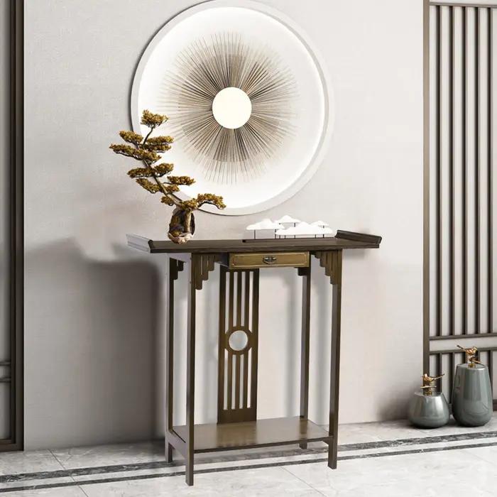 Table console d'entrée de canapé rustique