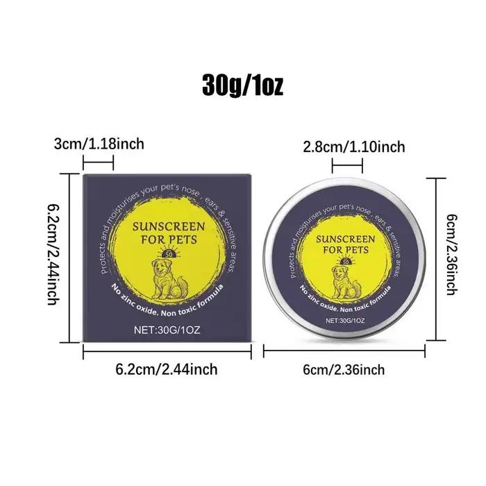 Baume de Protection solaire pour le nez et l'animal de compagnie 30g soins de la peau pour chiens chats chevaux occasions spéciales randonnée voyage