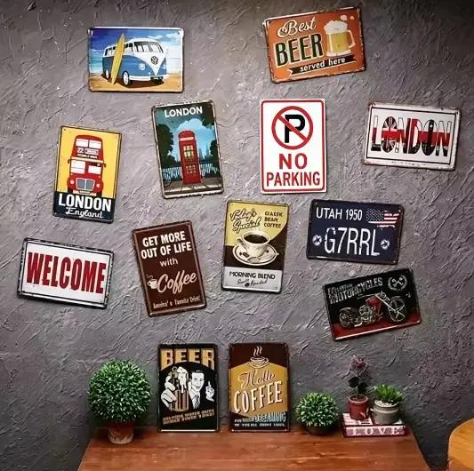 Panneau d'avertissement de rayonnement nucléaire - Plaque murale décorative en métal durable 20x30cm