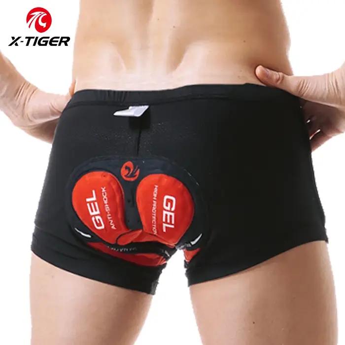 X-TIGER sous-vêtements de cyclisme pour hommes avec Gel 5D rembourré vtt Boxer short de cyclisme sou