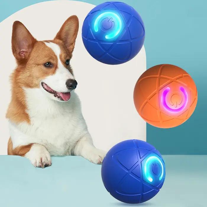 Balle électrique interactive intelligente pour chien avec LED