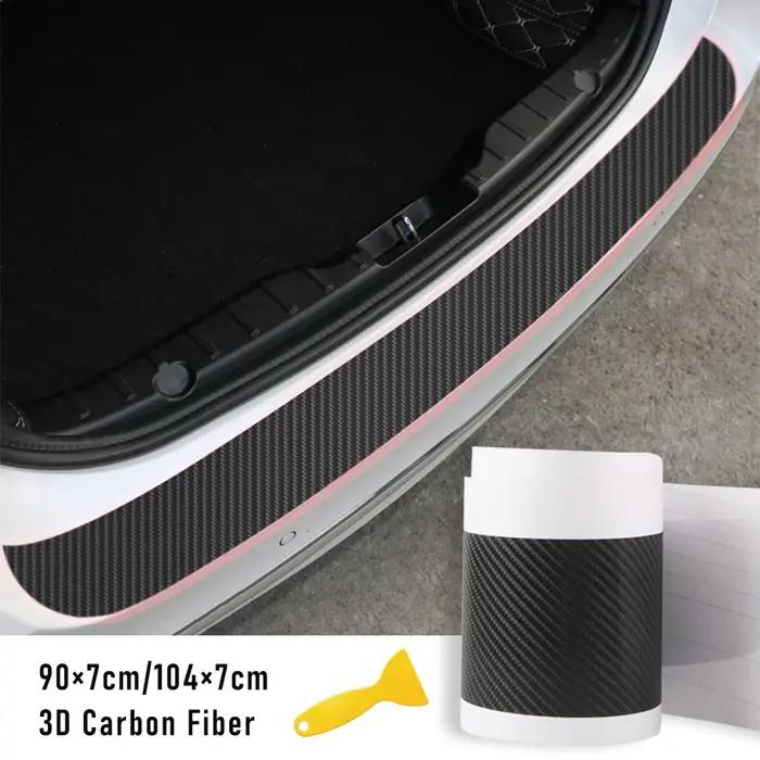 Autocollant en Fiber de carbone pour pare-choc arrière de voiture, 90cm, tampon de Protection, couve