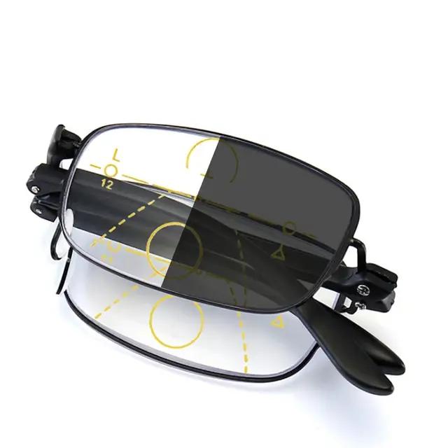 Lunettes de lecture photochromiques progressives de luxe pour hommes et femmes