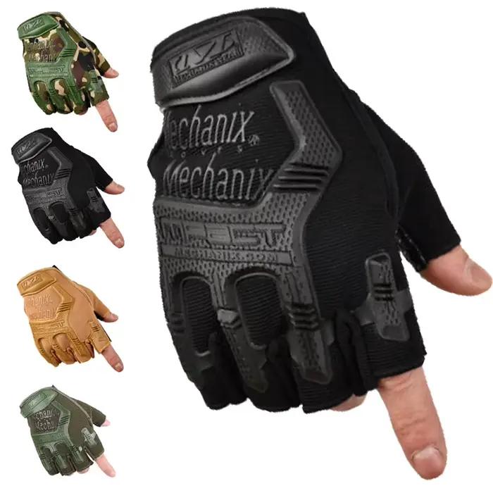 Gants tactiques demi-doigts pour paintball airsoft chasse vélo anti-dérapage hommes protection