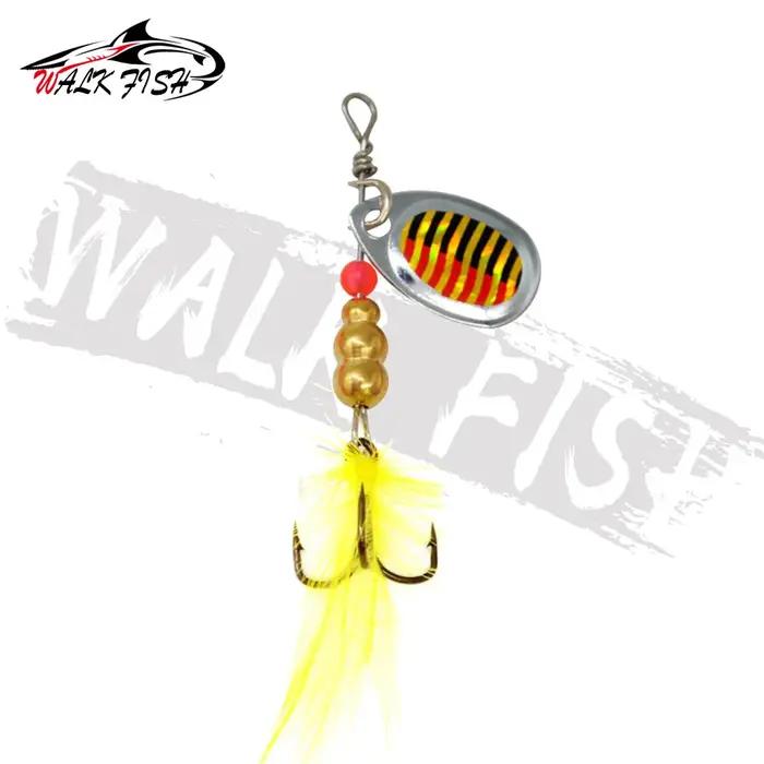 WALK FISH – leurre artificiel en métal, appât artificiel avec paillettes rotatives, 3g, 4.5g, pour b
