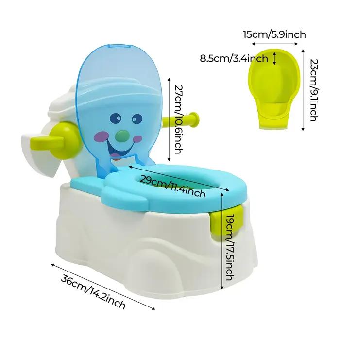 Siège d'entraînement de pot portable pour bébés de 6 mois à 5 ans, design ludique et confortable, facile à nettoyer, idéal pour la salle de bains et le salon, cadeau parfait pour une naissance ou un anniversaire