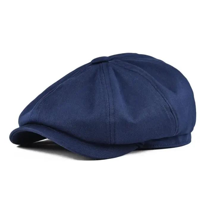 BOTVELA casquette gavroche hommes sergé coton chapeau 8 panneau chapeau boulanger casquettes rétro G