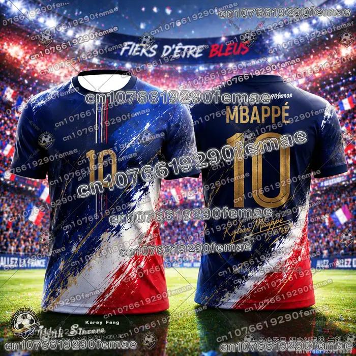 T-shirt de football Mbappé Superstar – Édition Spéciale Commémorative pour Fans – Confort Quotidien – Pour Enfants et Adultes