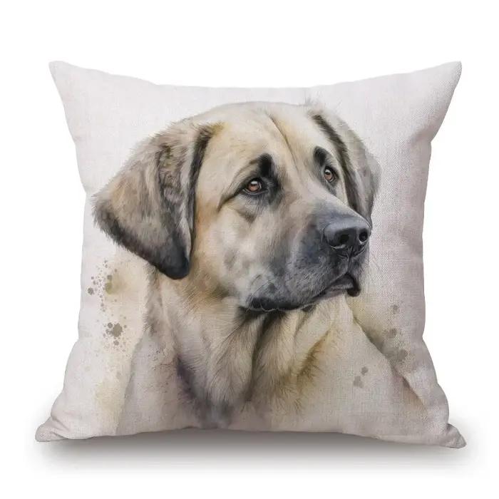Housses de coussin WONDERISE imprimées à la main en polyester pour animaux de compagnie carrées en argent blanc bleu ciel beige et plus pour intérieur élégant