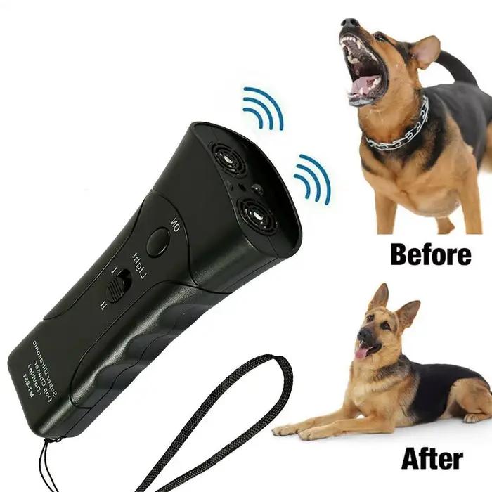 Répulsif ultrasonique pour chiens portable avec lanière et indicateur LED pour contrôler l'aboiement et l'entraînement en plein air et à la maison