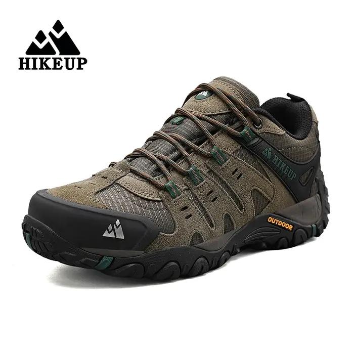 HIKEUP chaussures de randonnée pour hommes chaussures d'extérieur en daim et cuir résistant à l'usur