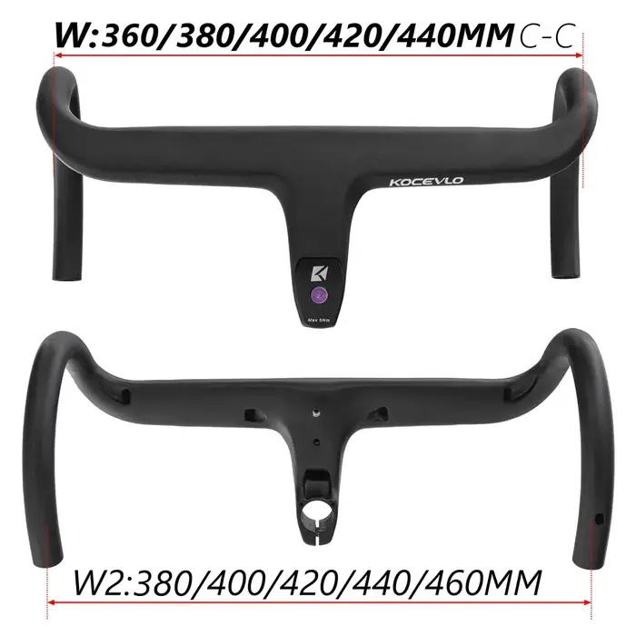 Guidon de vélo de route entièrement en carbone