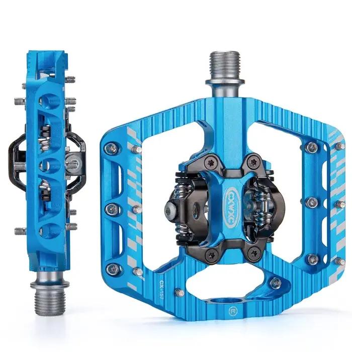 Pédales de vélo de montagne ultralégères antidérapantes à verrouillage Double face en alliage d'aluminium scellé à 3