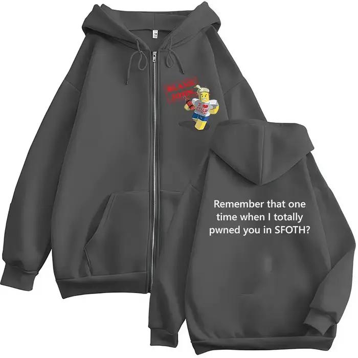 Sweat à capuche avec fermeture éclair pour homme et femme
