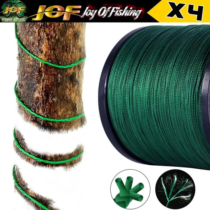 JOF 4 brins tressés x4 300M 100M ligne de pêche à la mouche fil Multifilament Pesca 10-85LB carpe me