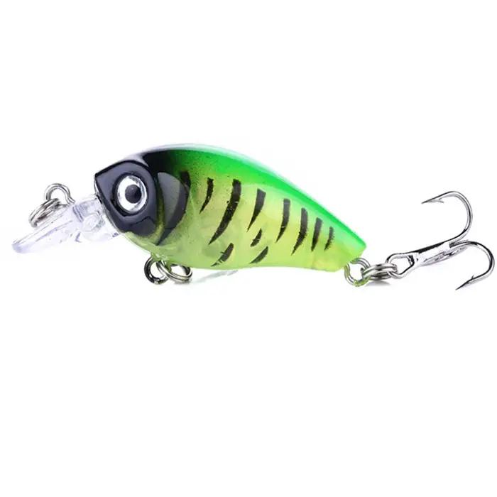 1 pièces 3.5g 4.5cm eau supérieure Mini manivelle bionique appât dur vairon Wobbler leurre de pêche Swimbait avec triple