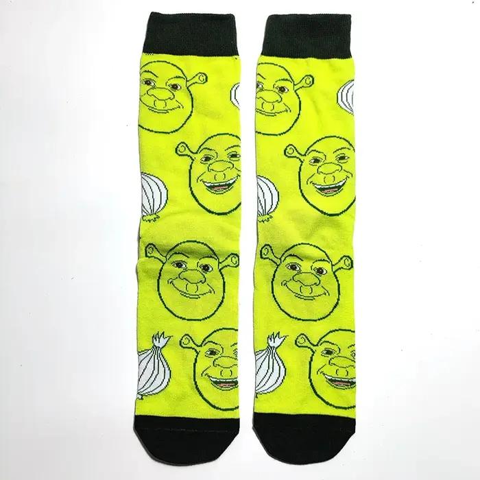 Chaussettes chasse décontractées motifs cartoon couple originales fun longues crew