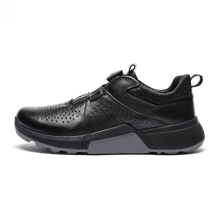Chaussures de golf professionnelles pour hommes, baskets en cuir respirantes, chaussures de sport co