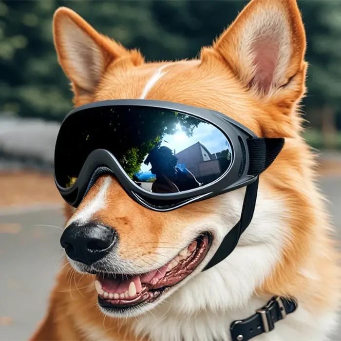 Lunettes de soleil UV douces et réglables pour chiots petite et moyenne taille pour promenades en plein air et voyages en voiture
