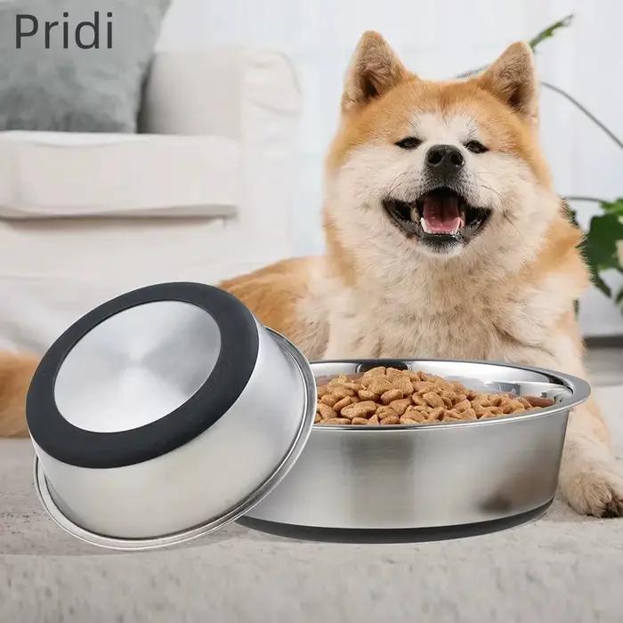 Bol pour chien en acier inoxydable anti-renversement, pour chien de taille moyenne et grande, bol à eau pour chien, bol pour chat de grande taille, accessoires pour animaux de compagnie