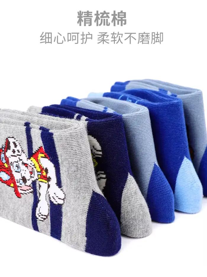 5 paires/lot véritable patte patrouille Chase Skye Ryder bébé garçons filles doux coloré chaussettes