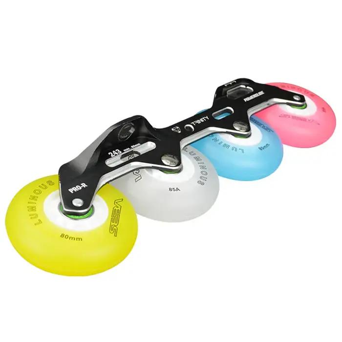 4 pièces 85A 62mm 64mm 68mm 70mm 72mm 76mm 80mm LED lumineuse roue à rouleaux pour enfants adultes P