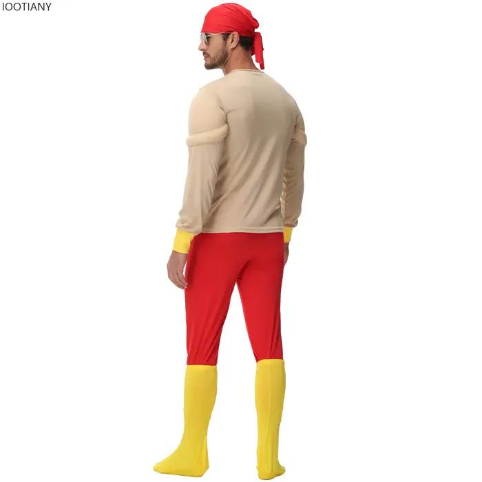 Lutteur Hulk Hogan Costume adulte Macho Super Muscle Costume drôle Halloween fête de vacances scène Muscle homme jeu de rôle Costume nouveau