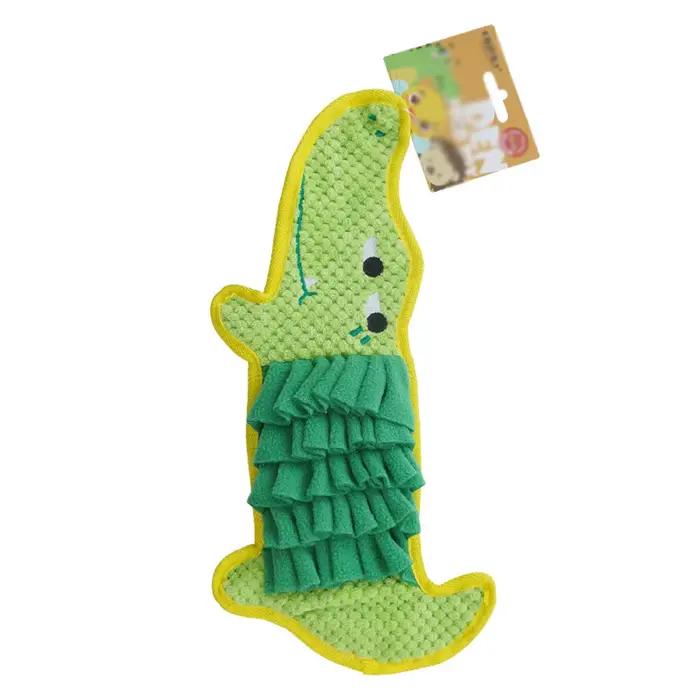 Jouet de puzzle coule en forme de crocodile pour animaux de compagnie, polymère d'entraînement au re