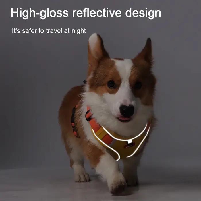Harnais réfléchissant pour chien avec support Airtag