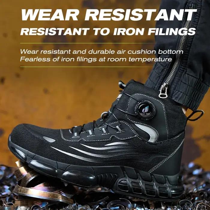 Chaussures de sécurité pour hommes baskets anti-ecrasement embout acier anti-perforation pour chantier construction atelier usine