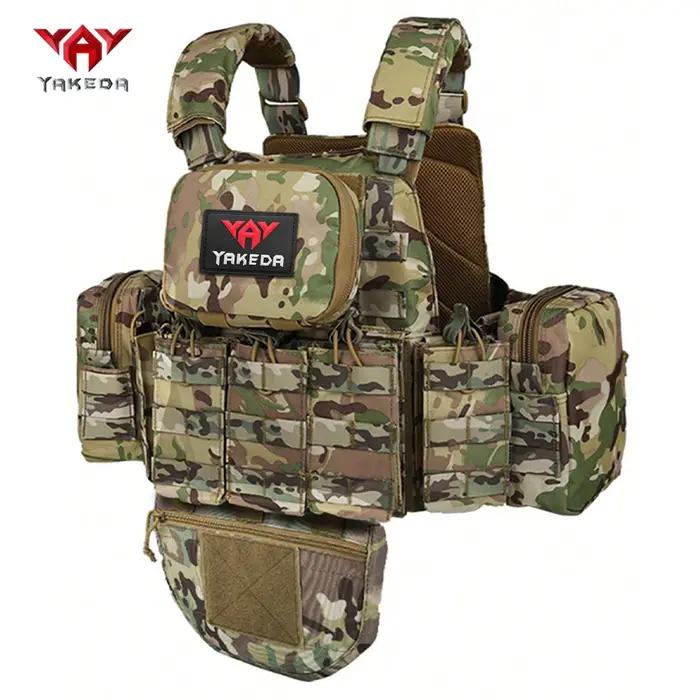 Gilet de chasse modulaire multifonctionnel YAKEDA avec bretelles réglables et amovibles pour hommes activités plein air et chasse occasions spéciales