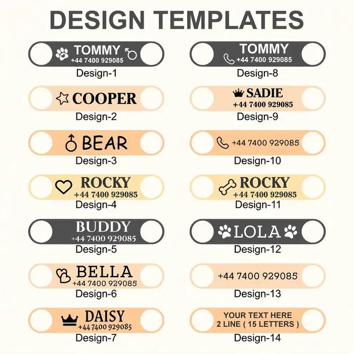 Collier personnalisé en cuir PU gravé pour chiens, ajustable, avec nom et numéro de téléphone, cadeau unique pour les amoureux des animaux, adapté pour petits, moyens et grands chiens