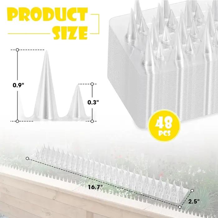 Piques anti-oiseaux et anti-nuisibles pour chats, pigeons, corbeaux et rats, pour extérieur, produits de jardinage