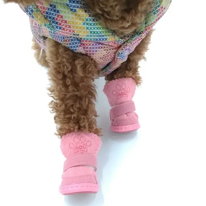 4 pièces/ensemble chaussures pour chien de compagnie