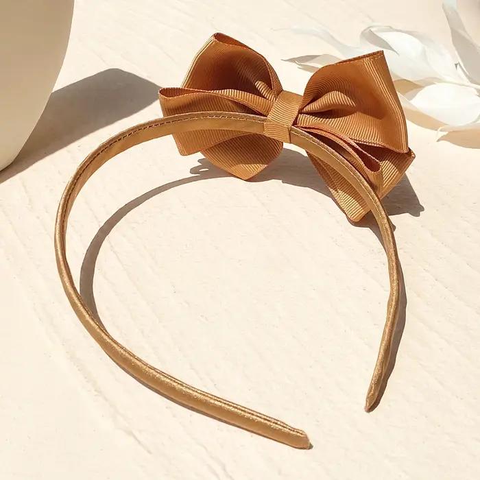 Nministériels ds de cheveux faits à la main pour bébés filles, bandeaux avec nœud papillon mignon, b