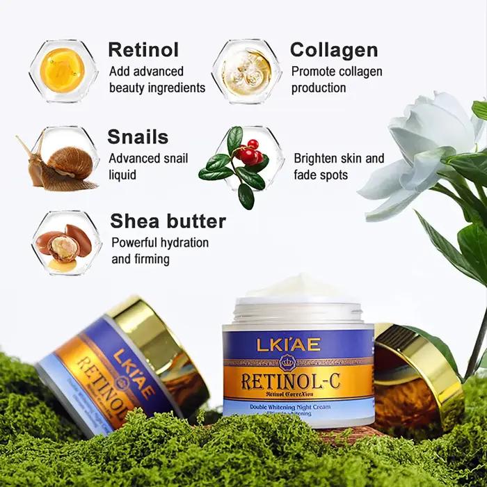 LKIAE crème visage jour et nuit d'escargot naturel et rétinol