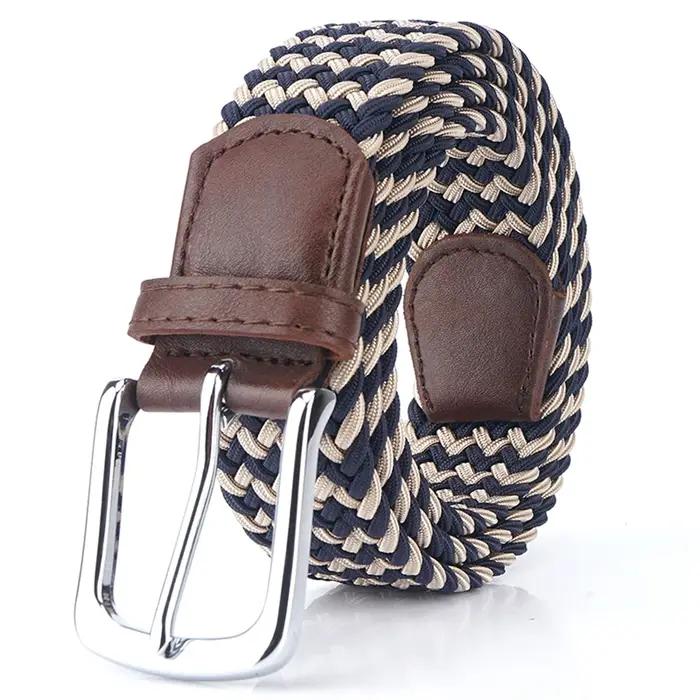 TUSBottles-Ceinture tressée sans trou pour hommes