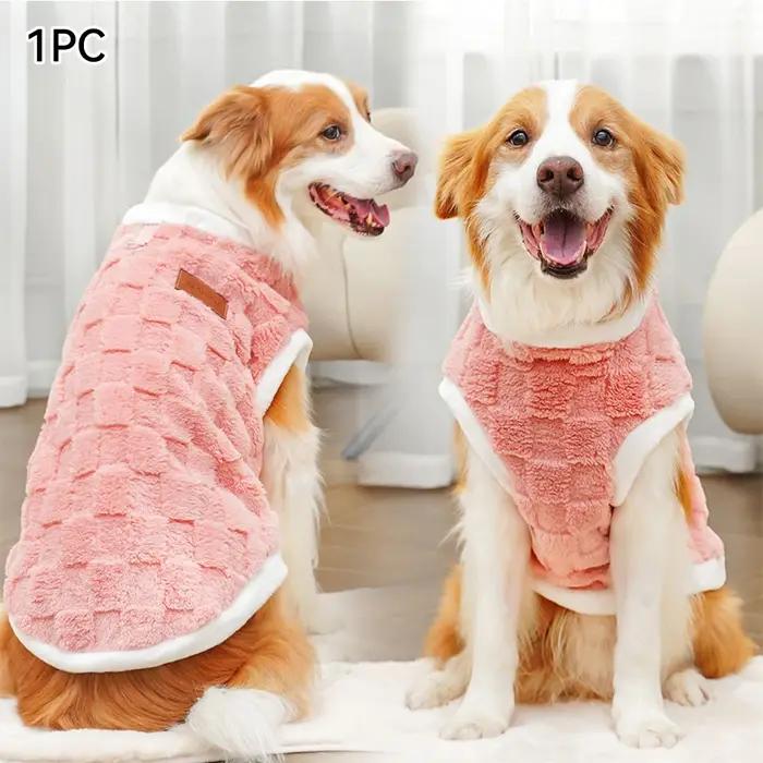 Pull en flanelle chaud et thermal pour grands chiens, élégant et confortable, pour hiver et occasions spéciales