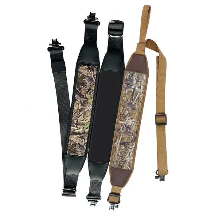 Sangle de fusil tactique Jungle à 2 points avec émerillons, sangle d'épaule rembourrée durable, sangles de chasse réglables en nylon
