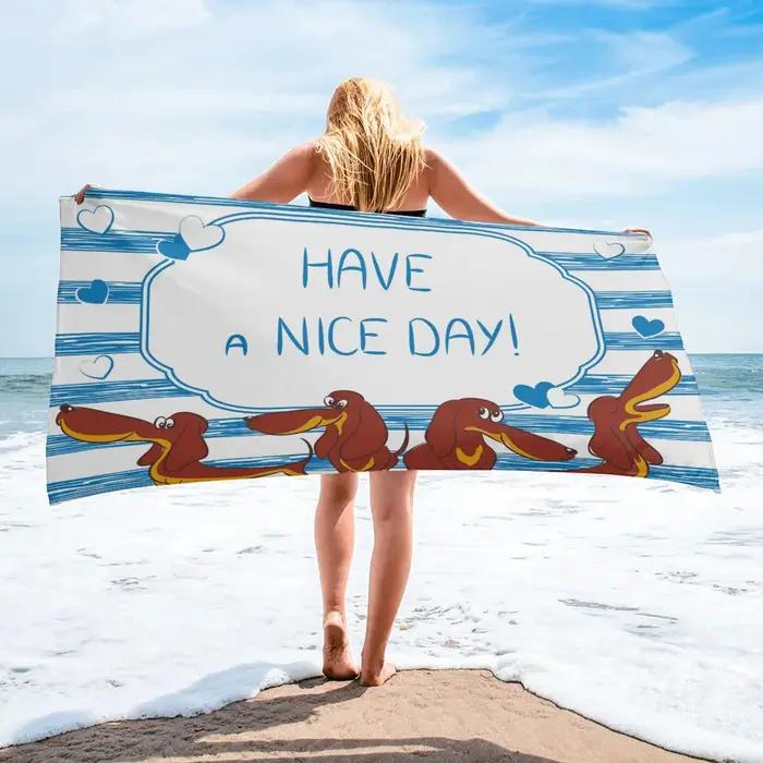 Serviette de plage super absorbante pour animaux de compagnie