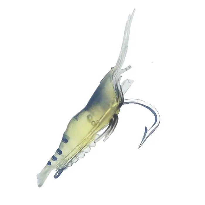 10 pièces Isca artificiel doux crevette leurre ver pour appât de pêche 1.3g/5 cm crochet pointu mani