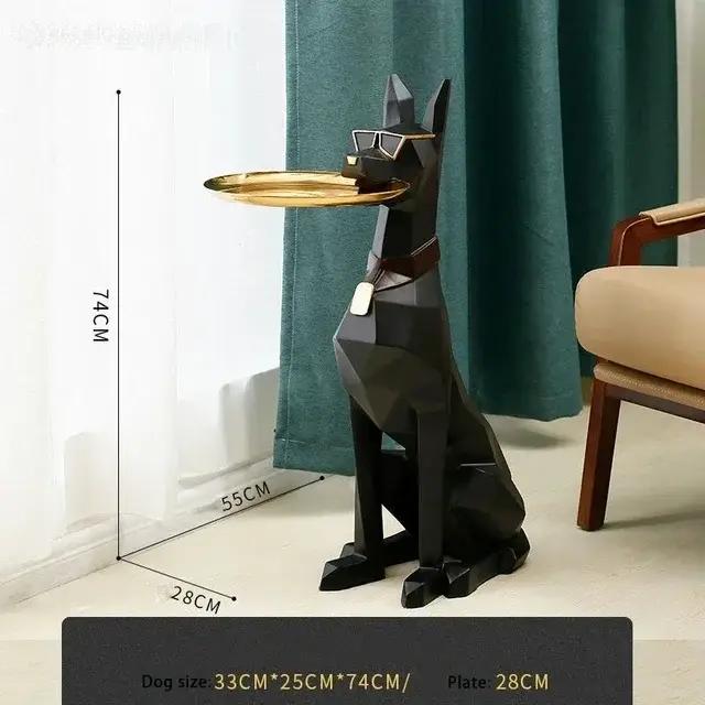 Grande table d'appoint Doberman de luxe