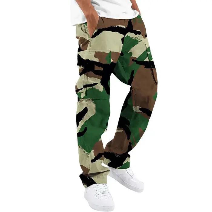 Salopette loose homme grandes poches élastique taille - Pantalon travail camouflage chasse sport